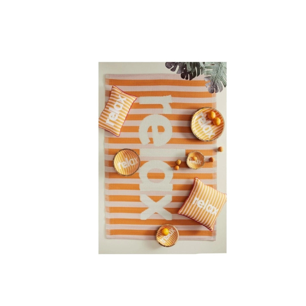 Bizzotto cuscino Karera Relax beige/arancione cm 45x45