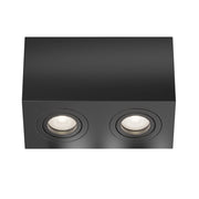 Maytoni Lampada da soffitto Atom 2 luci GU10 nero metallo