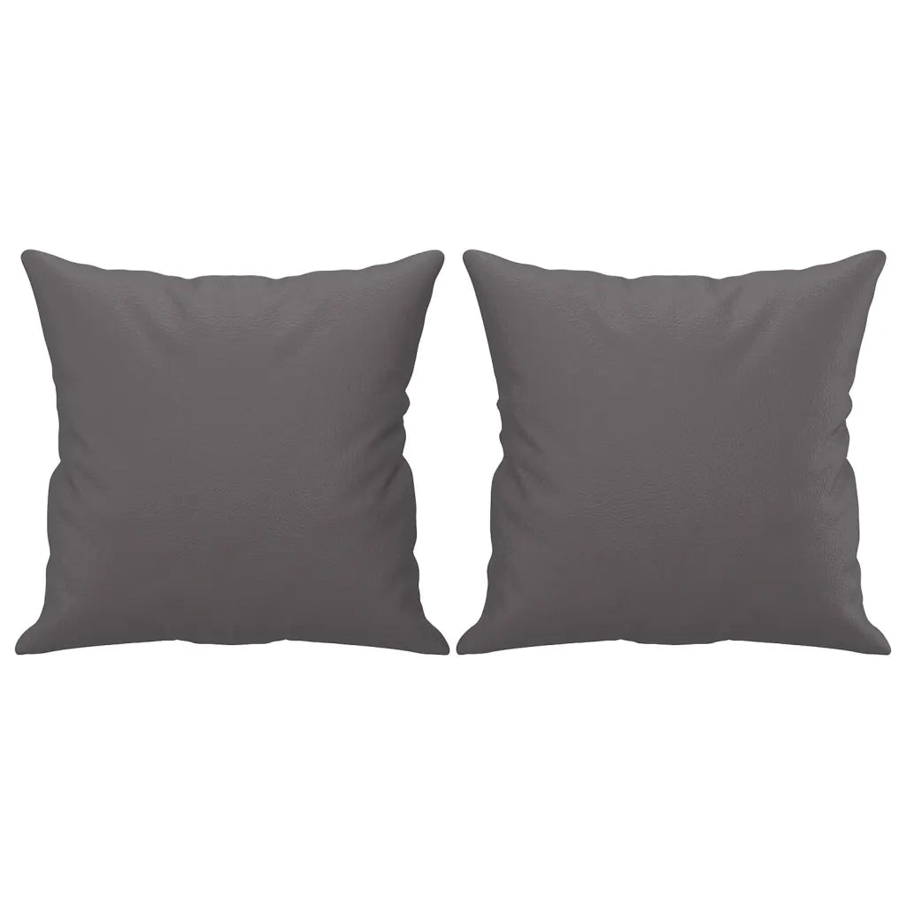 Divano a 2 Posti con Cuscini-Sofa 2 Posti con Cuscini Grigio 120 cm in Similpelle 204290