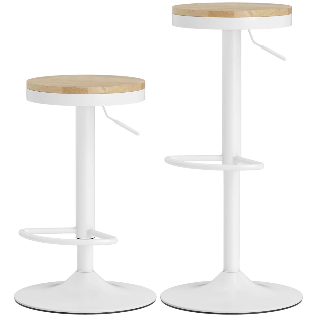 Sgabelli da Cucina ¨C zephmum ¨C Legno e Acero, Altezza Aggiustabile, 2 Pezzi