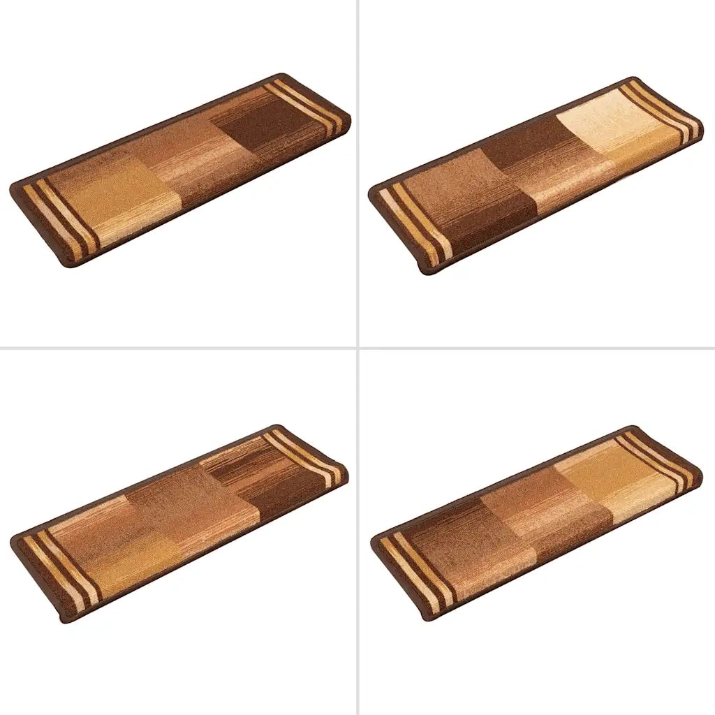 Tappetini per Scale Autoadesivi 10 pz 65x21x4 cm Marroni 149845