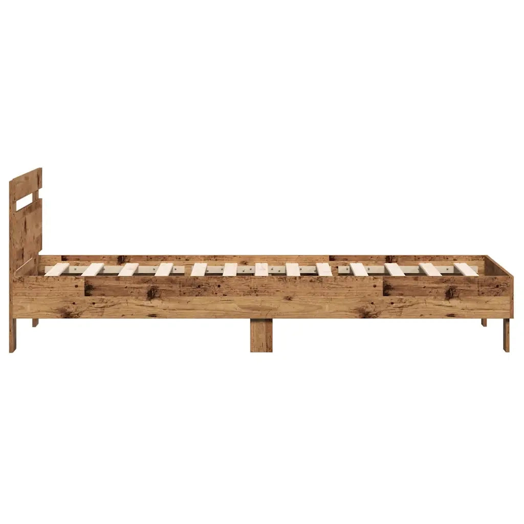 Struttura del letto con testiera-Giroletto con Testiera Legno vecchio 203 x 95 x 70 cm
