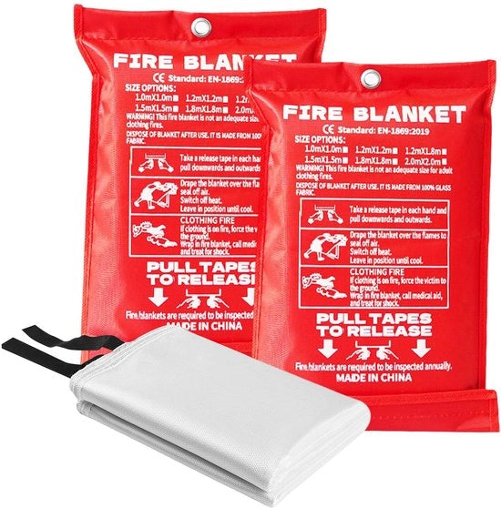 Set di 2 coperte di protezione contro il calore, 100 x 100 cm, resistente al calore e sicuro