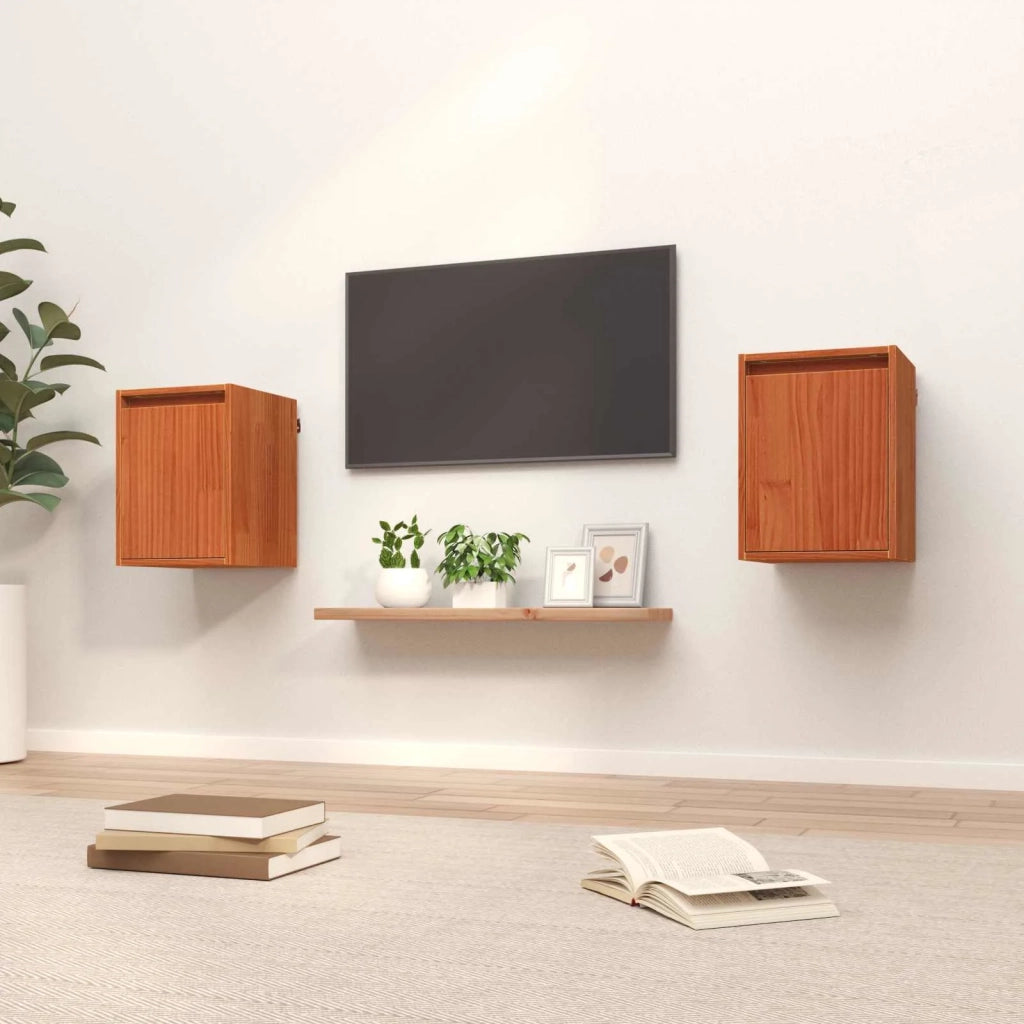 Armadietto a muro 2 pcs Marrone cerato 30 x 30 x 40 cm 869868