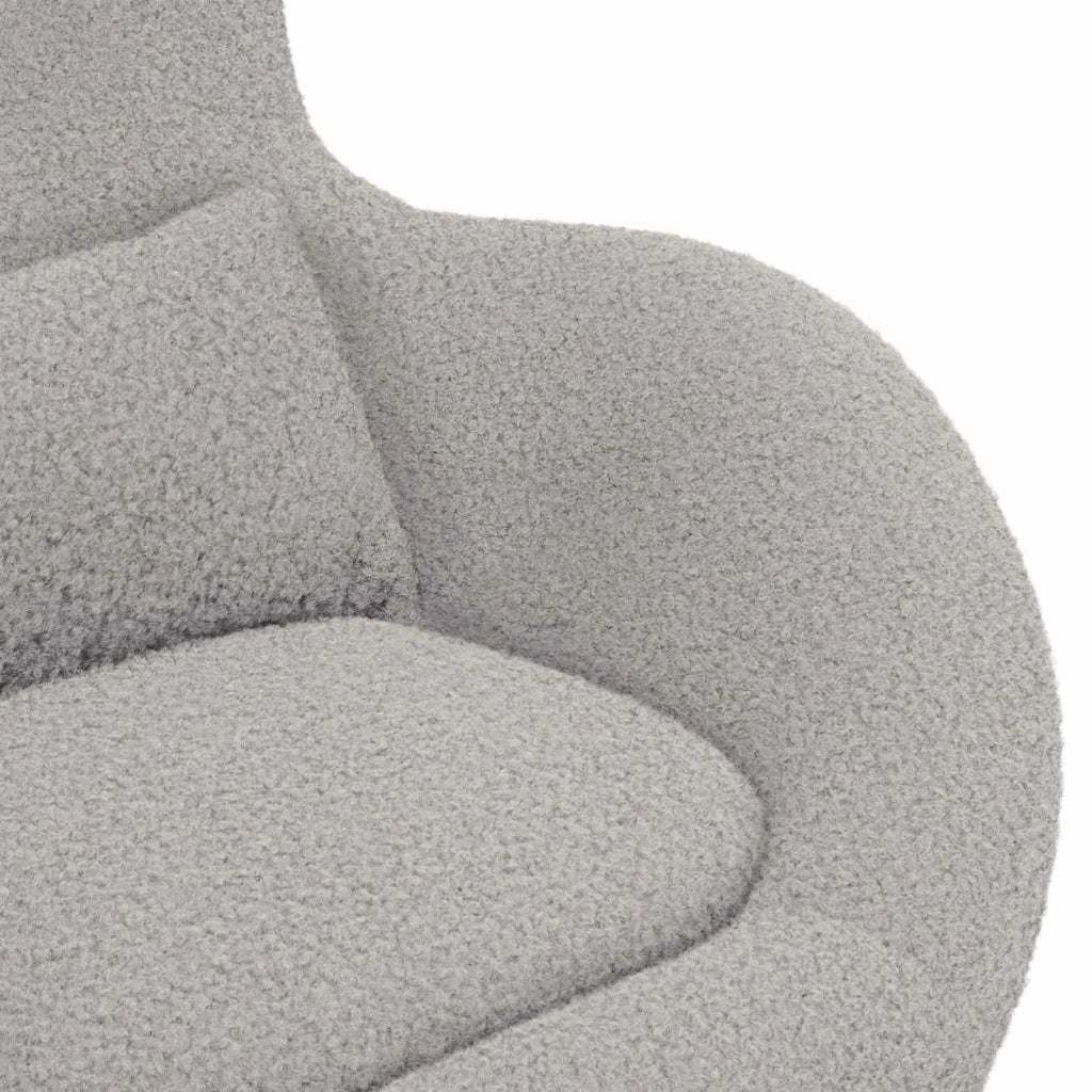 Poltrona | Sedia Relax uovo Grigio chiaro 63 x 73 x 90 cm Tessuto
