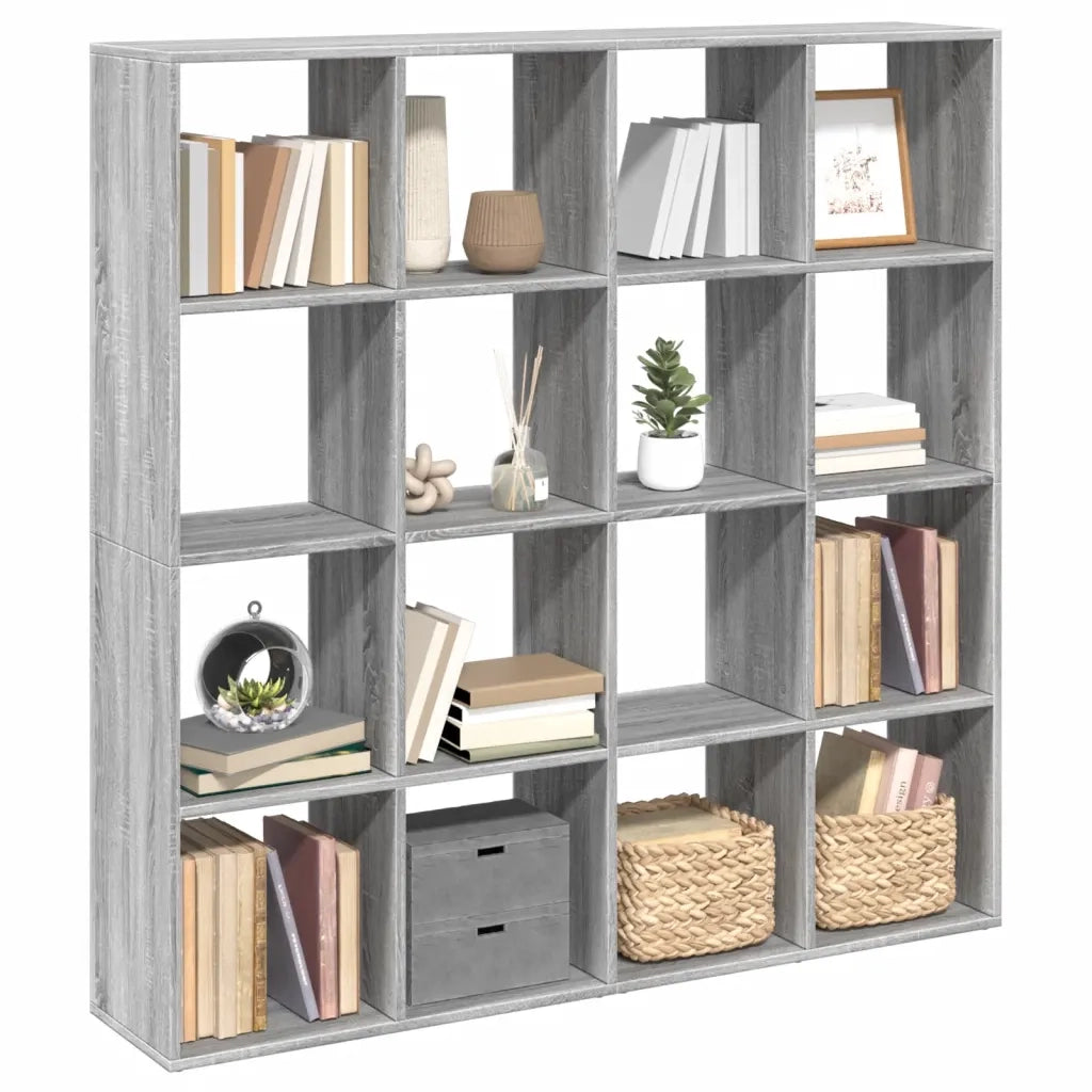 Libreria Grigio Sonoma 137,5x29x137,5 cm in Legno Multistrato 3310294