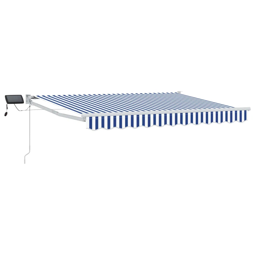 Tenda retrattile manuale con LED Blu e Bianco 3 x 2 m