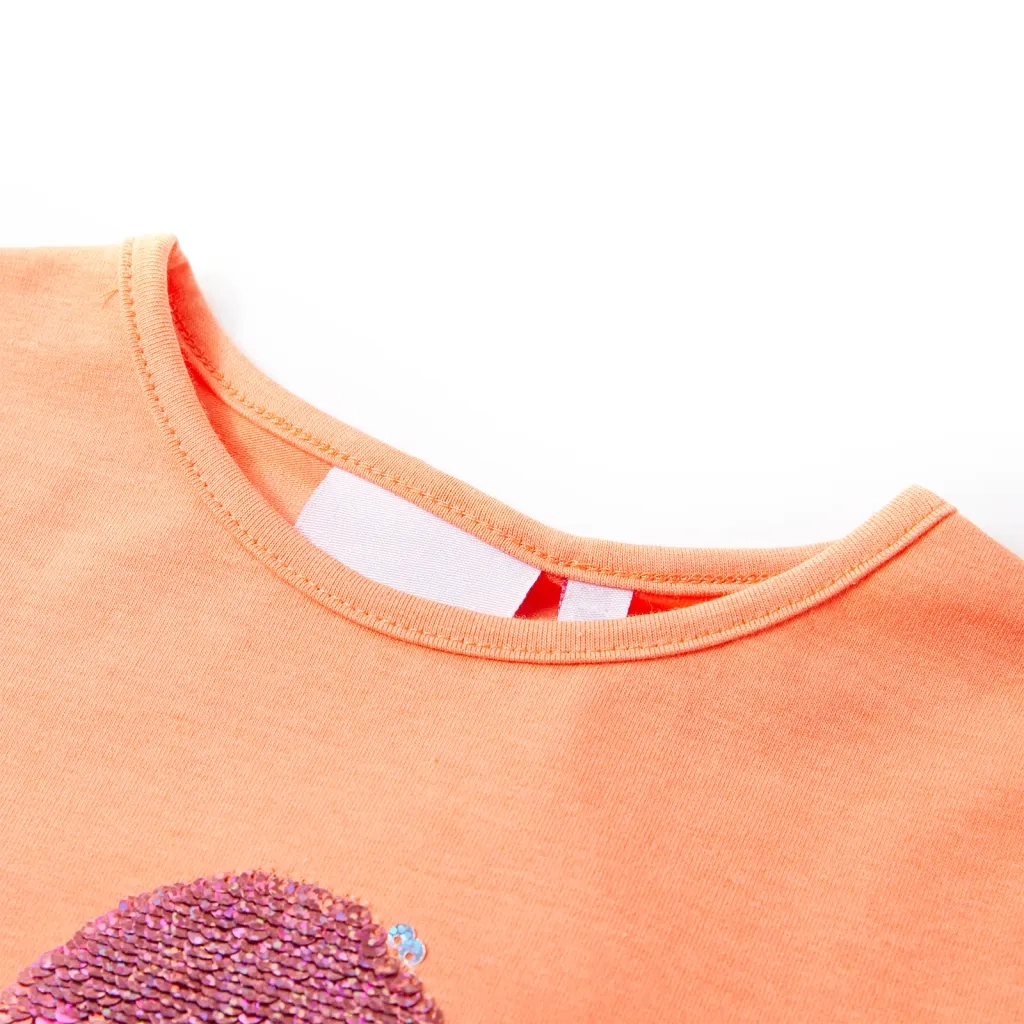 Maglietta da Bambina Arancione Neon 128 10722