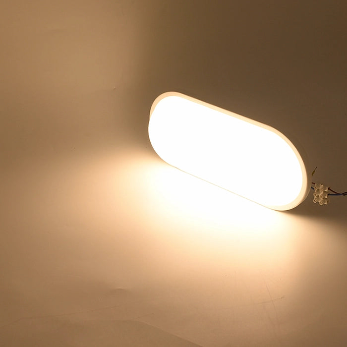 APPLIQUE LED DA PARETE IP65 LUCE CALDA 3000K - DESIGN OVALE PER GIARDINI E FACCIATE ESTERNE