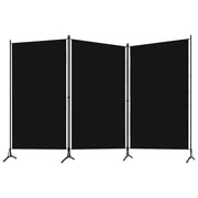 Paravento a 3 Pannelli-Divisorio Nero 260x180 cm
