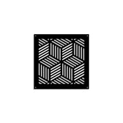 CUBIC - Pannello in PVC traforato - Parasole Misura: 73x73 cm, Colore: nero