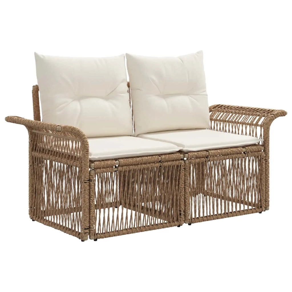Set Divano da Giardino 9 pcs Beige polyrattan 3434850