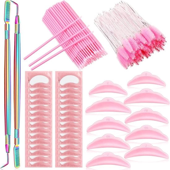 Strumento per Lash Lift - Pads di Silicone per Ciglia Separatore di Ciglia con Spatola Micro Watten con Pads per Crystal Mascara (232 pezzi)
