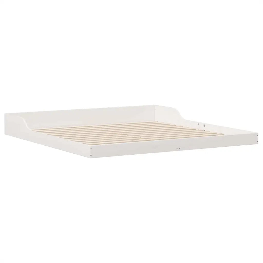 Struttura del letto Bianco 200 x 210 cm Pino massello 873362