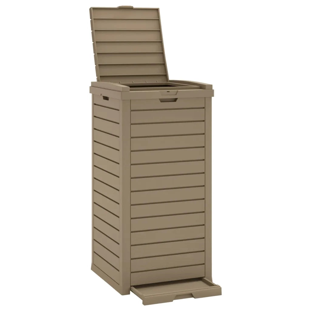 Cestino per Rifiuti da Esterno Marrone 41x41x86cm Polipropilene CFW2527600
