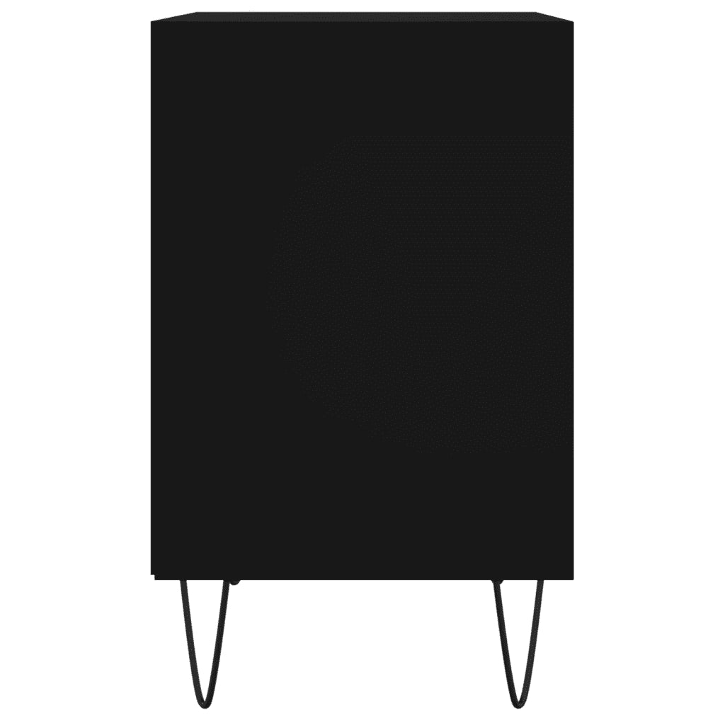 Comodini 2 pz-Set di 2 Tavolino da notte Neri 40x30x50 cm in Legno Multistrato