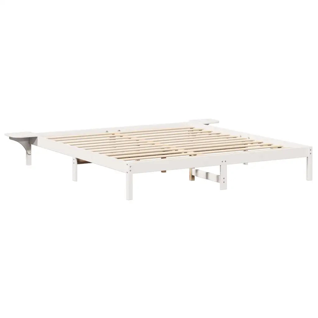 Struttura del letto-Giroletto-Rete del Letto Bianco 180 x 200 cm Pino massello 686548