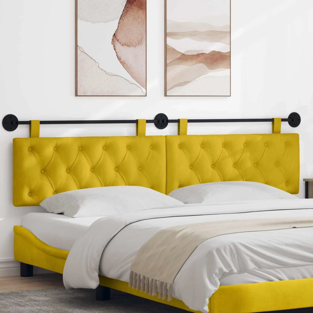 Testiera sospesa Con luce LED Giallo Velluto 42032227