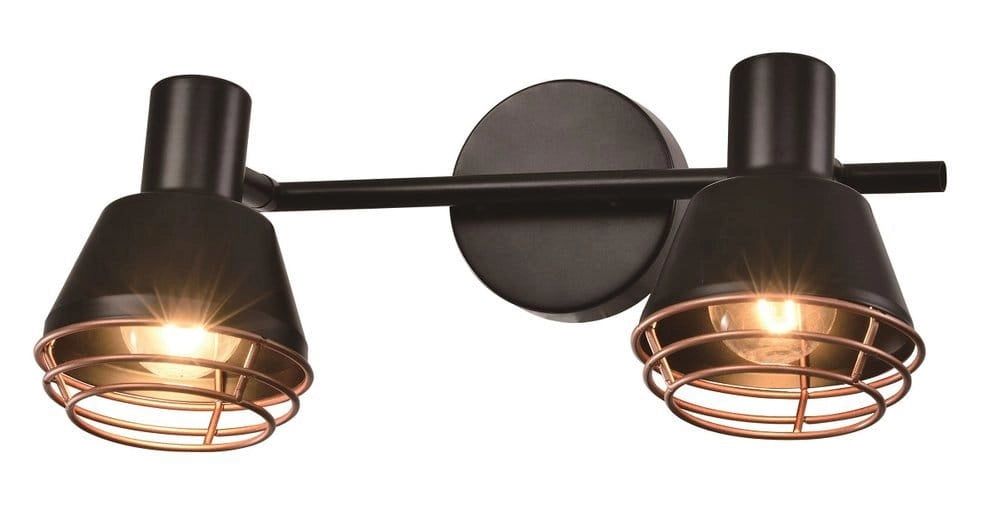 Plafoniera Candellux Neria metallo nero oro 2xE14 40W