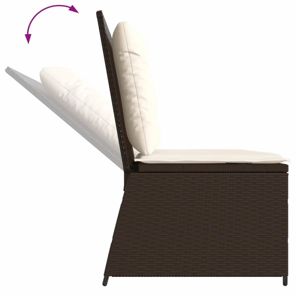 Panchina da Giardino | Panca da Giardino Marrone polyrattan