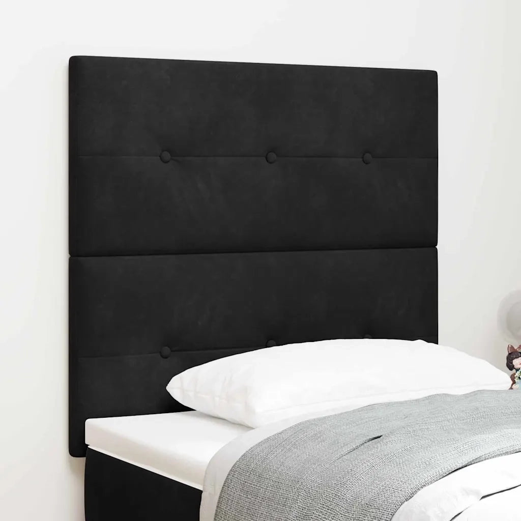 Testiera LED con strisce LED Nero 100 cm Velluto 3338419