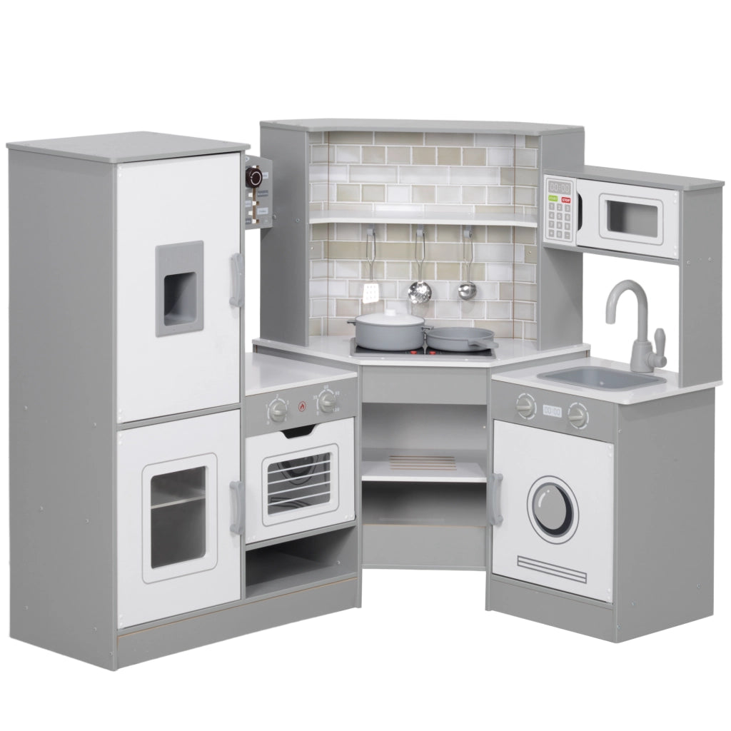Casetta da Cucina Gioco Bambini con Accessori ¨C Zephmum ¨C Grigio