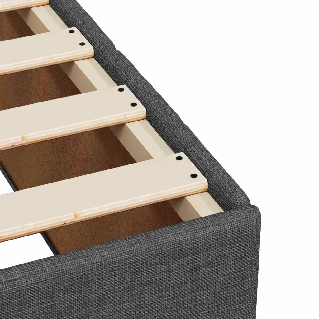 Letto box spring con materasso Grigio Scuro 100 x 200 cm 3454065