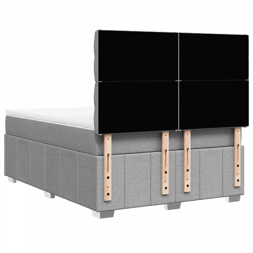 Giroletto a Molle con Materasso Grigio Chiaro 140x200cm Tessuto 3293998