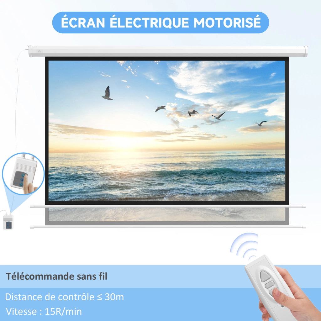 Schermo proiezione elettrico motorizzato 120 pollici ¨C Xylo ¨C 16:9 4K HD 293x176 cm