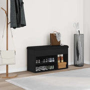 Panca per scarpe Nero 80 x 30 x 45 cm Legno ingegnerizzato 862989