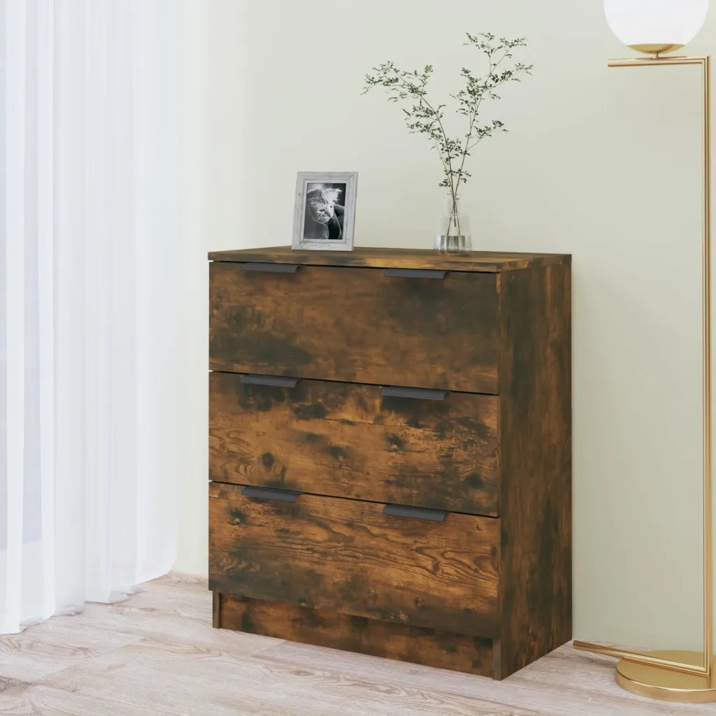 Credenza-Buffet-Armadio da cucina Rovere Fumo 60x30x70 cm in Legno tecnico 863251