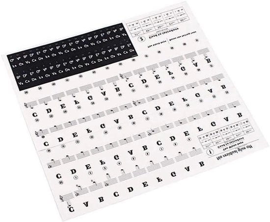 Etichetta per tastiera - Transparente - Etichetta per tastiera - Elettronica - Tasti - Piano - Cavi - Etichetta per note - Etichetta - Adatto per - 88/61/54/49/37 tastiera - 88 tasti - Tasti per piano