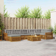 Set di divani da esterno 8 pcs Grigio Naturale e Chiaro 3373866