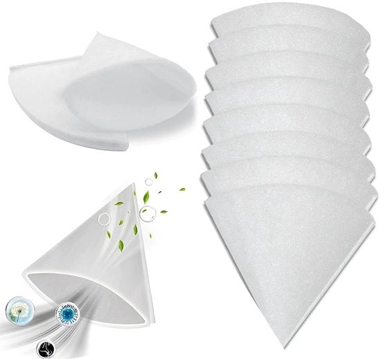 Filtro di Scarico 10 Pezzi - Filtro a Cono - Filtro a Cilindro - Sistema di Ventilazione - Classe di Sicurezza Filtro G4 - Lunghezza 180 mm, Diametro 125 mm - Filtro di Ventilazione