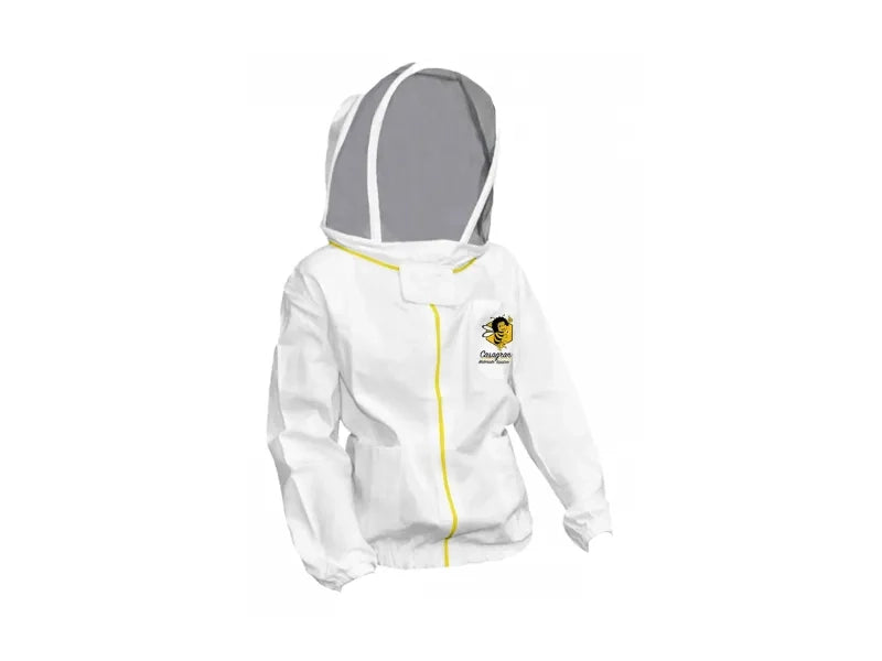 Art.257 Maschera a velo su camiciotto, cappuccio staccabile, cotone 100% - Giallo - L