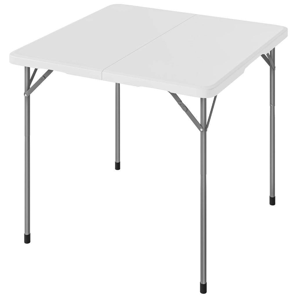 Tavolo da campeggio pieghevole quadrato ¨C Xylo ¨C metallo HDPE bianco 86x86x74 cm