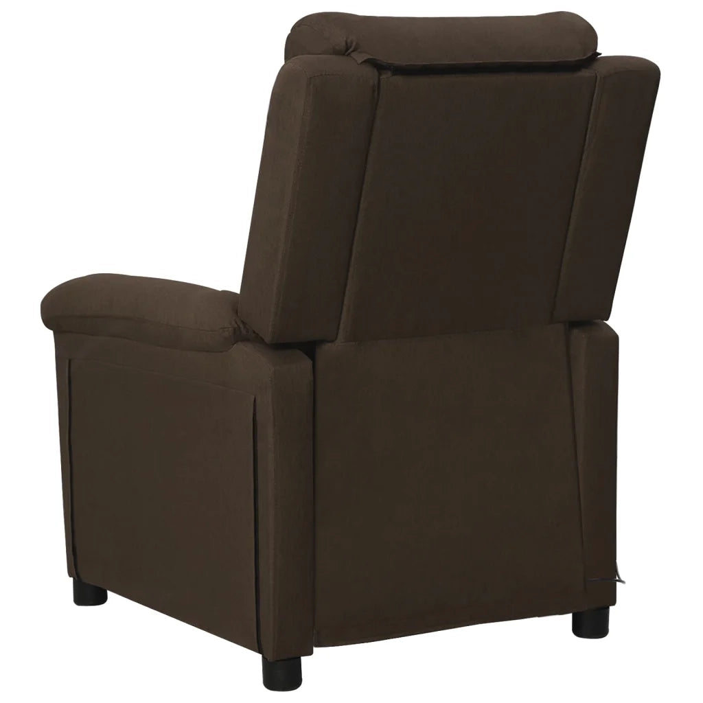 Poltrona Massaggiante Marrone Scuro in Tessuto 342356