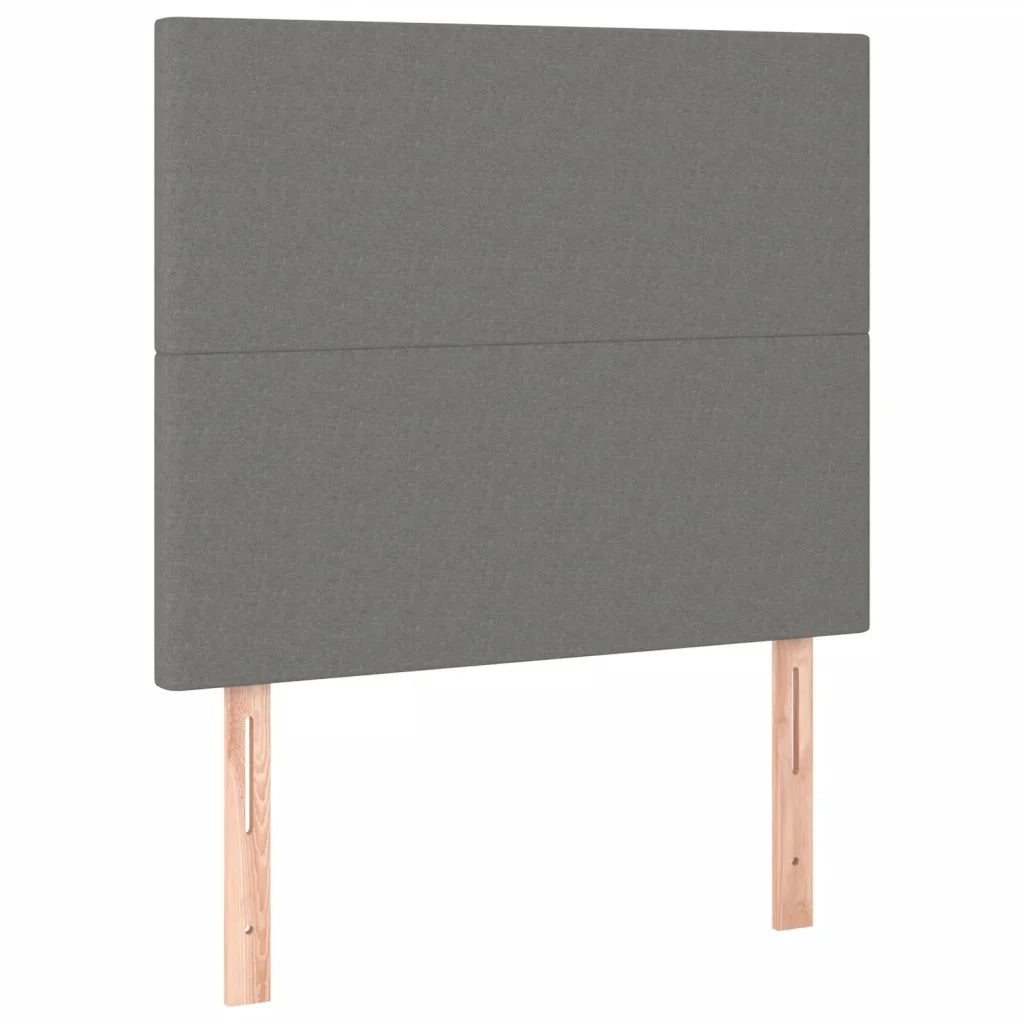Letto a Molle Materasso e LED Grigio Scuro 120x200cm in Tessuto 3134702