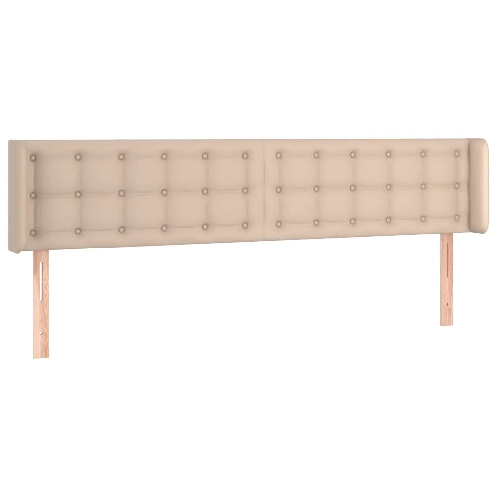 Testiera | Testata Cappuccino a LED 203x16x78/88 cm in Similpelle