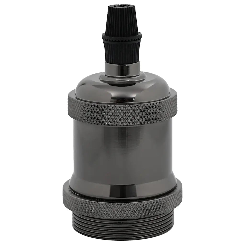 Portalampade 2 pz Nero Lucido E27 4106528