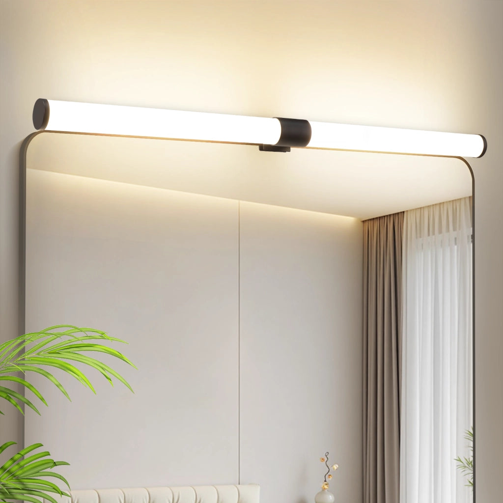 ZMH Lampada da Bagno LED sopra Specchio 8W 60 cm Nera IP44 Luce Neutra Moderna per Armadio da Cantina Cucina
