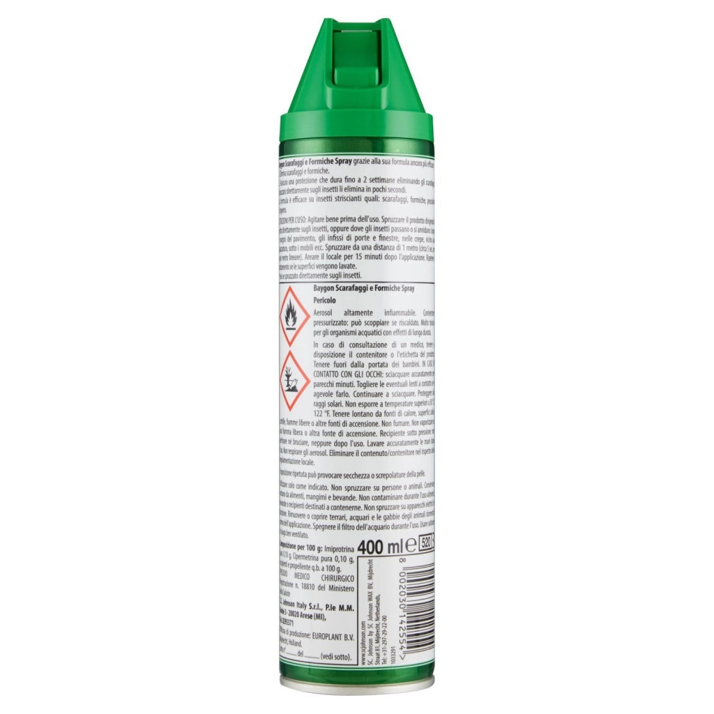 Baygon insetticida scarafaggi e formiche plus spray ml 400
