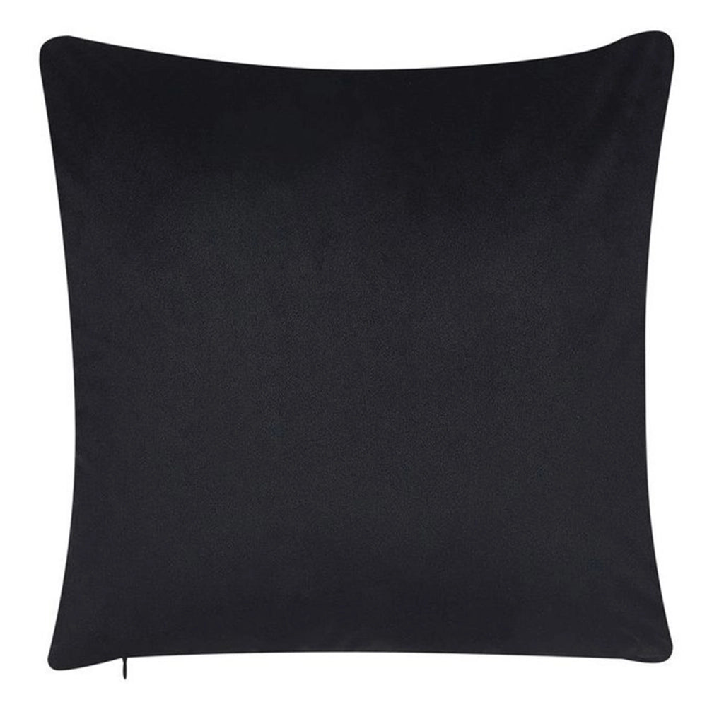 Set di 2 cuscini decorativi nero e Verde 45 x 45 cm motivo Foglia Cuscini decorativi federe rimovibili Chiusura con Cerniera Stile moderno