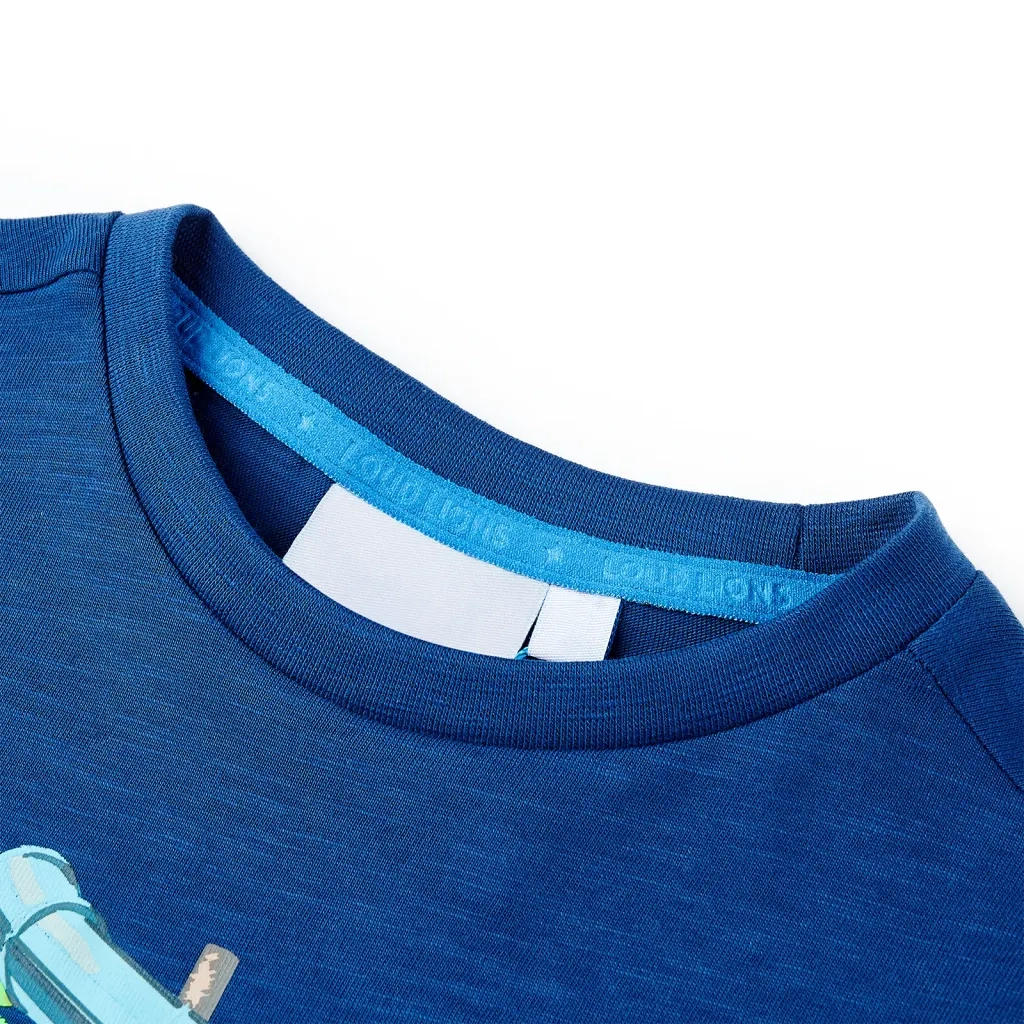 Maglietta da Bambino Blu Scuro 128