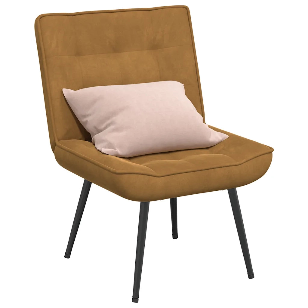 Poltrona Relax 64x74x84 cm Marrone in Velluto 4012324