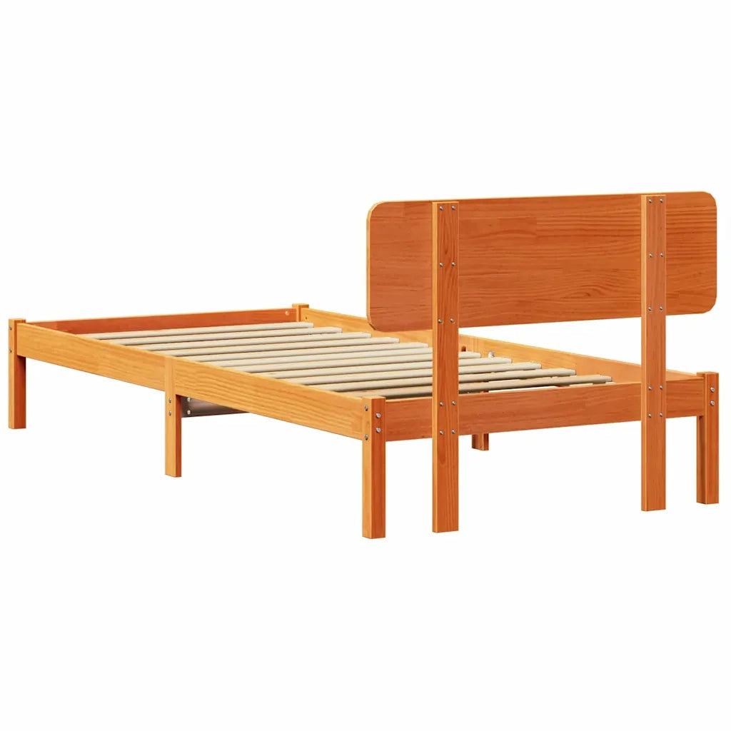 Struttura del letto Marrone cerato 90 x 190 cm Pino massello 872130