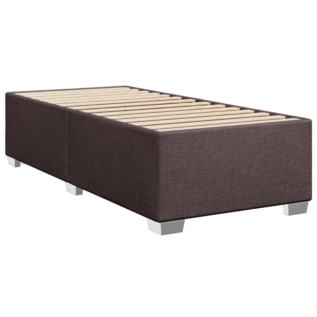 Giroletto a Molle con Materasso Marrone Scuro 90x200 cm Tessuto 3288088
