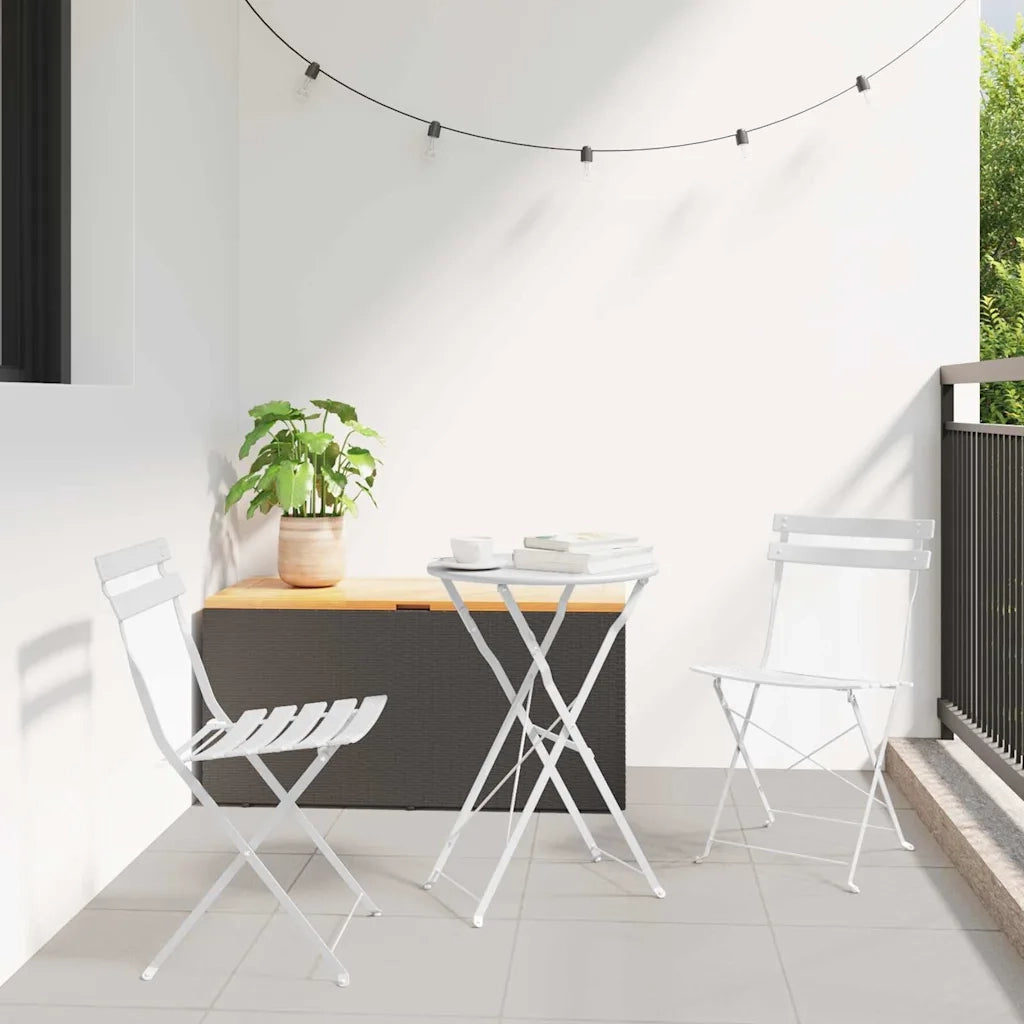 Sedia Pieghevole da Giardino 2 pz | Sedie da Esterno Bianco 42 x 46 x 82cm