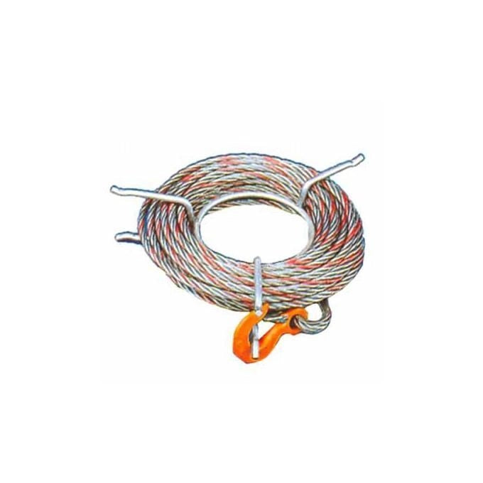 TRACTEL 001979 Cavo Tirfor B30 T508 mm 8 m 30 con Gancio Sicurezza Manicottato e Piastrina Identificazione colore Nero