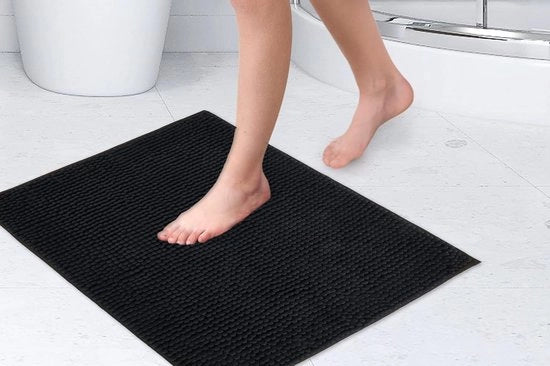 Tappeto Antiscivolo per Bagno - Nero - 40x60cm